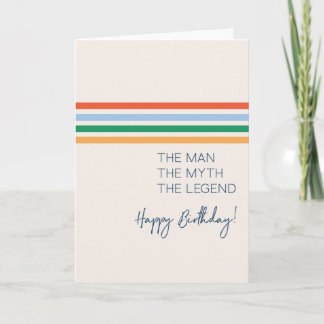 Carte Birthday Card for Him Dad Birthday Legend Retro