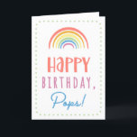 Carte Birthday Card for Pops<br><div class="desc">You call your father Pops, not Dad. Imagine how excited Pops will be to receive a birthday card addressed especially to him! Your pops also will love this card's cute, watercolor-inspired boho rainbow design that says "Happy birthday Pops!" Make this card customizable! Click "Edit Design", "Inside Bottom/Right: Text & Images",...</div>