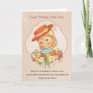Carte Birthday card-girl ,fairy