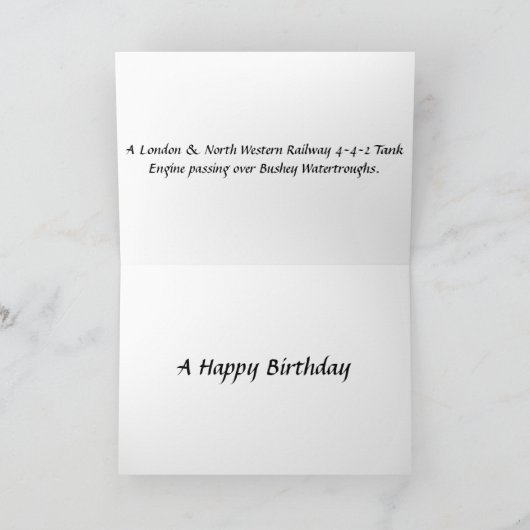 Carte Birthday Card - L & N W R Tank Engine (Intérieur)