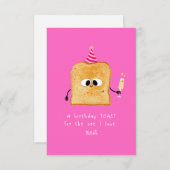 Carte Birthday card Toast, simple, funny and cute design (Devant / Derrière)