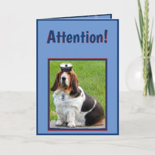 Carte Birthday Card W/Basset