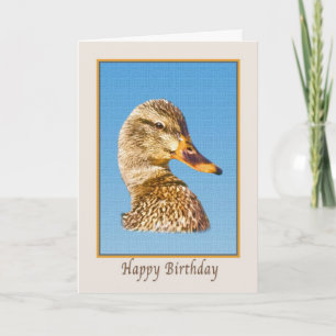 Carte Birthday Card with Mallard Duck