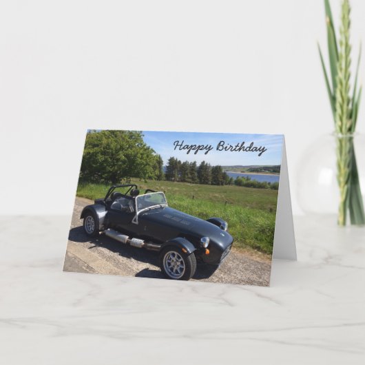 Carte Birthday card with sports car (Devant)