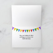 Carte Birthday Cat Watching a Bird On a Feeder (Intérieur)