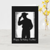 Carte Birthday Cowboy (Fleur jaune)