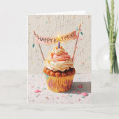 Carte Birthday Cupcake Painting  (Devant)