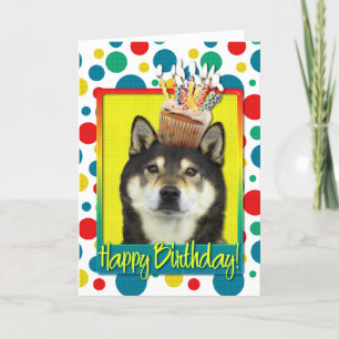 Carte Birthday Cupcake - Shiba Inu - Yasha