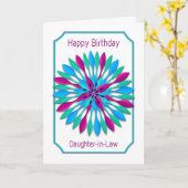 Carte Birthday, Daughter-in-law, Colorful (Fleur jaune)