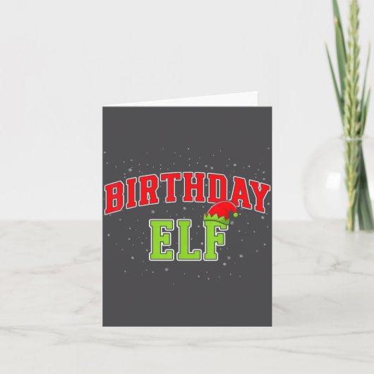 Carte Birthday Elf Christmas Family Matching Group Xmas  (Devant)