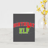Carte Birthday Elf Christmas Family Matching Group Xmas  (Fleur jaune)