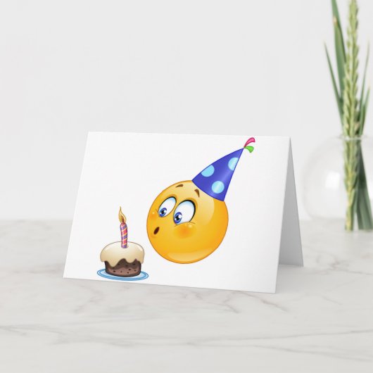 Carte birthday emoji (Devant)