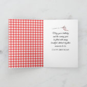 Carte Birthday Farm Animals and Gingham Patchwork Quilt (Intérieur)