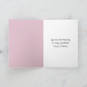 Carte Birthday Flamingo Wearing Winter Boots and Scarf (Intérieur)