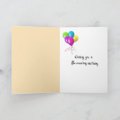 Carte Birthday Flamingo With Champagne On a Beach (Intérieur)