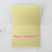Carte Birthday Floral Gold pink (Intérieur)