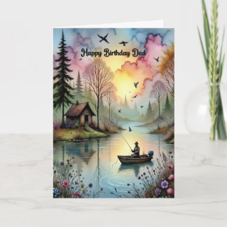 Carte Birthday for Dad with Fisherman