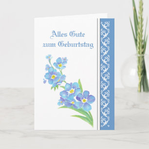Carte Birthday Forget me nots