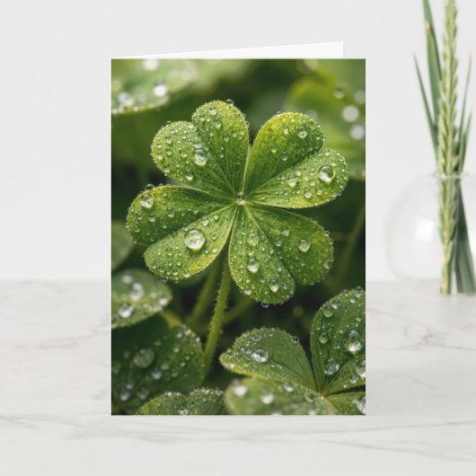 Carte Birthday Four-leaf Clover  (Devant)