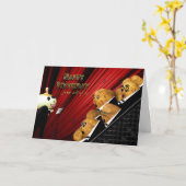 CARTE BIRTHDAY, FROM ALL OF US, MUSICIANS, HUMOR (Fleur jaune)