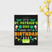 Carte Birthday Funny Born On St Patricks Day 2020  (Fleur jaune)