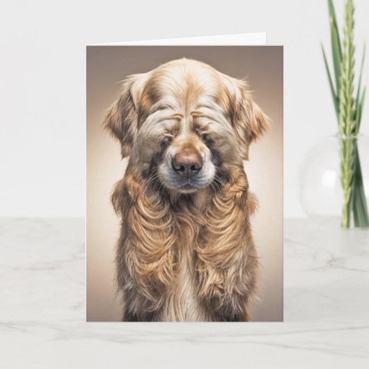 Carte Birthday Golden Retriever Getting Old Humor (Devant)