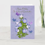 Carte Birthday, Grandmother, Butterflies and Flowers<br><div class="desc">Customize this birthday greeting card for a grandmother by using the provided text templates on the cover and inside to change or delete the wording. Four colorful butterflies in hues of blue, purple, and pink, hover around a bouquet of purple and white bell shaped flowers. The background is a mingled...</div>