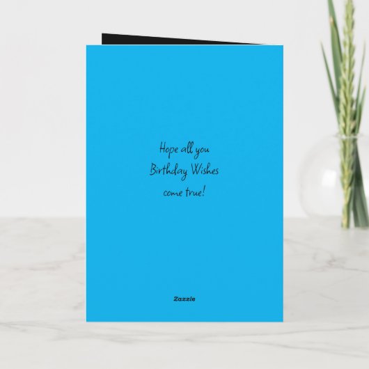 Carte Birthday Grandson ajouter nom photo bleu noir (Dos)