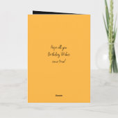 Carte Birthday Grandson ajouter photo nom orange noir (Dos)