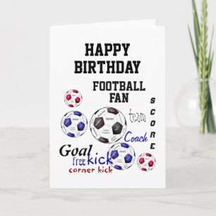 Carte Birthday Greeting for Football Fan Fun
