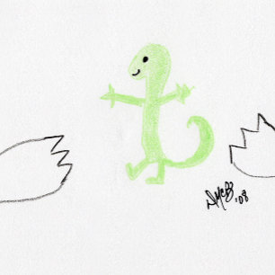 Carte Birthday - Happy Hatch Day (lizard) Card