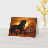 Carte Birthday Horse in the Sunset Funny (Fleur jaune)