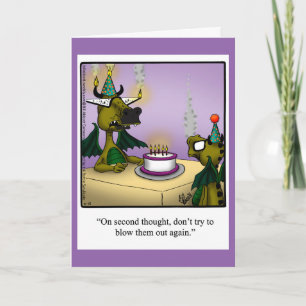 Carte Birthday Humor Dragons Greeting Card