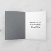 Carte Birthday Irish Wolfhound Pensée de boeuf Steak (Intérieur)