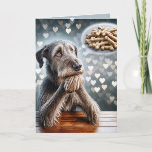 Carte Birthday Irish Wolfhound Rêve Des Os