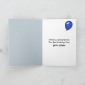 Carte Birthday Little Boy Exhaling a Frosty Heart  (Intérieur)