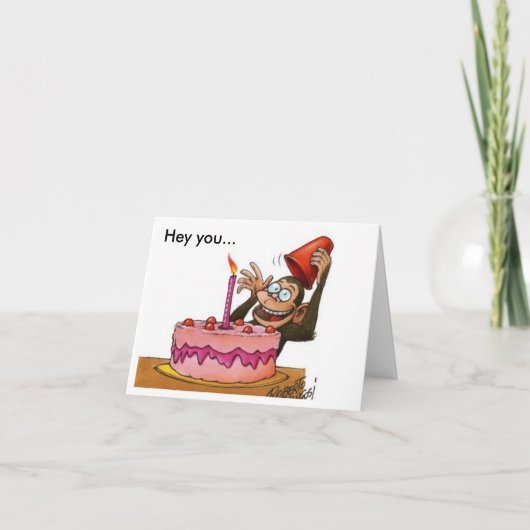 Carte birthday_monkey, hé vous… (Devant)