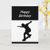 Carte Birthday Motivational Skateboard Skate Board (Fleur jaune)