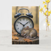 Carte Birthday Mouse Getting Older Humor (Fleur jaune)