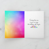 Carte Birthday Neon Abstract  (Intérieur)