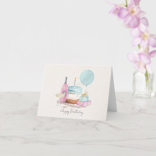 Carte Birthday Party (Orchidée)