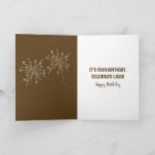 Carte Birthday Party Sparkler In a Glass Of Whiskey (Intérieur)