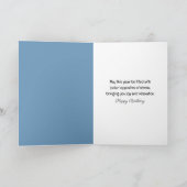 Carte Birthday Polar Bear Sitting Under Northern Lights (Intérieur)