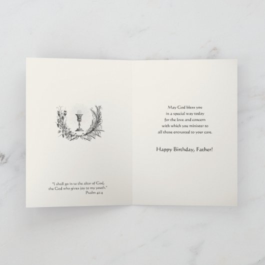 Carte Birthday Prayer Eucharist Scripture Priest (Intérieur)
