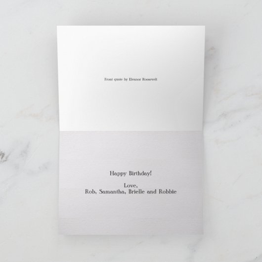 Carte Birthday Quota with Custom Text (Intérieur)