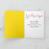 Carte Birthday Robin Singing Into a Daffodil (Intérieur)