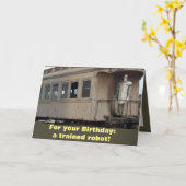 Carte BIRTHDAY ROBOT PUN de Jetpackcorps (Fleur jaune)