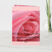 Carte Birthday Rose (Dos)