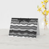 Carte Birthday, Ruffles-Black/White/Pattern, (Fleur jaune)