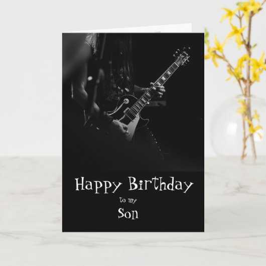 Carte Birthday Son (Fleur jaune)
